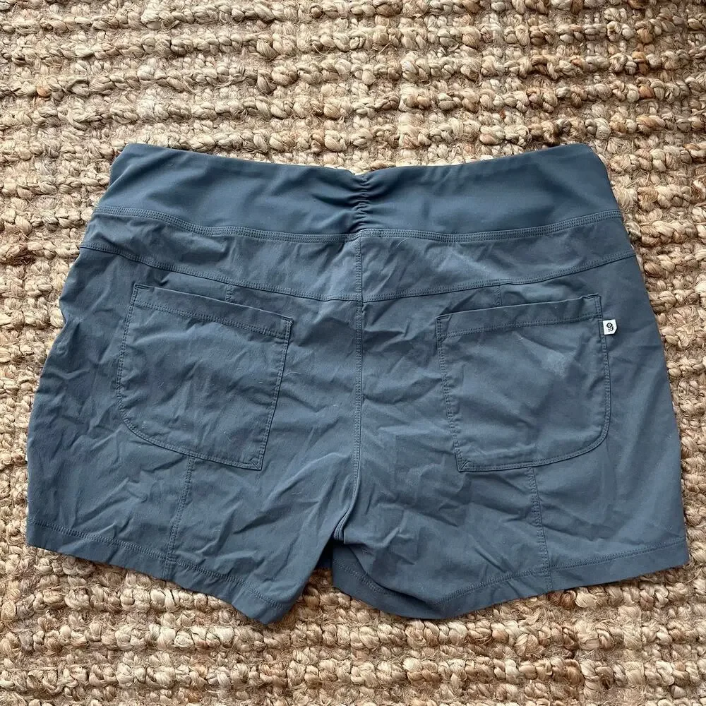 Mountain Hardwear Dynama Shorts Womens L Gray Hiking Trail Outdoor Stretch EUC
